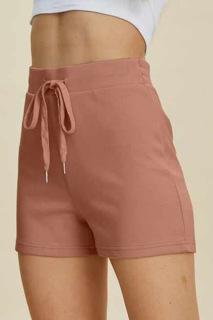 Basic Bae Full Size Air Scuba Drawstring High Waist Shorts