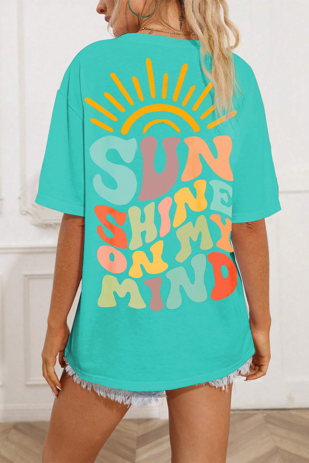 Bright Pink SUNSHINE ON MY MIND Graphic Tee