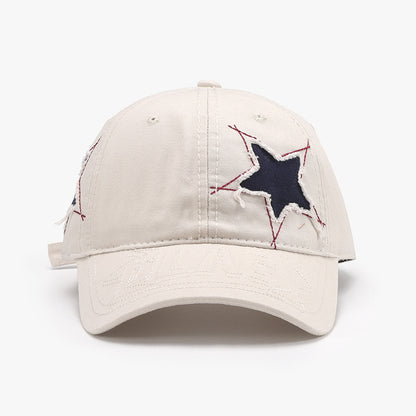 Adjustable Star Raw Hem Cap