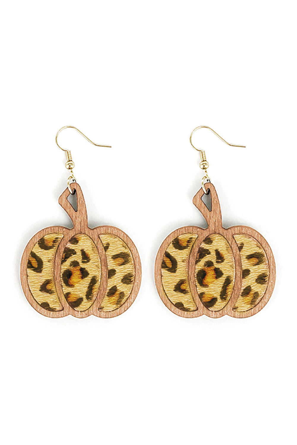 Multicolour Animal Print Pumpkin Shape Drop Earrings