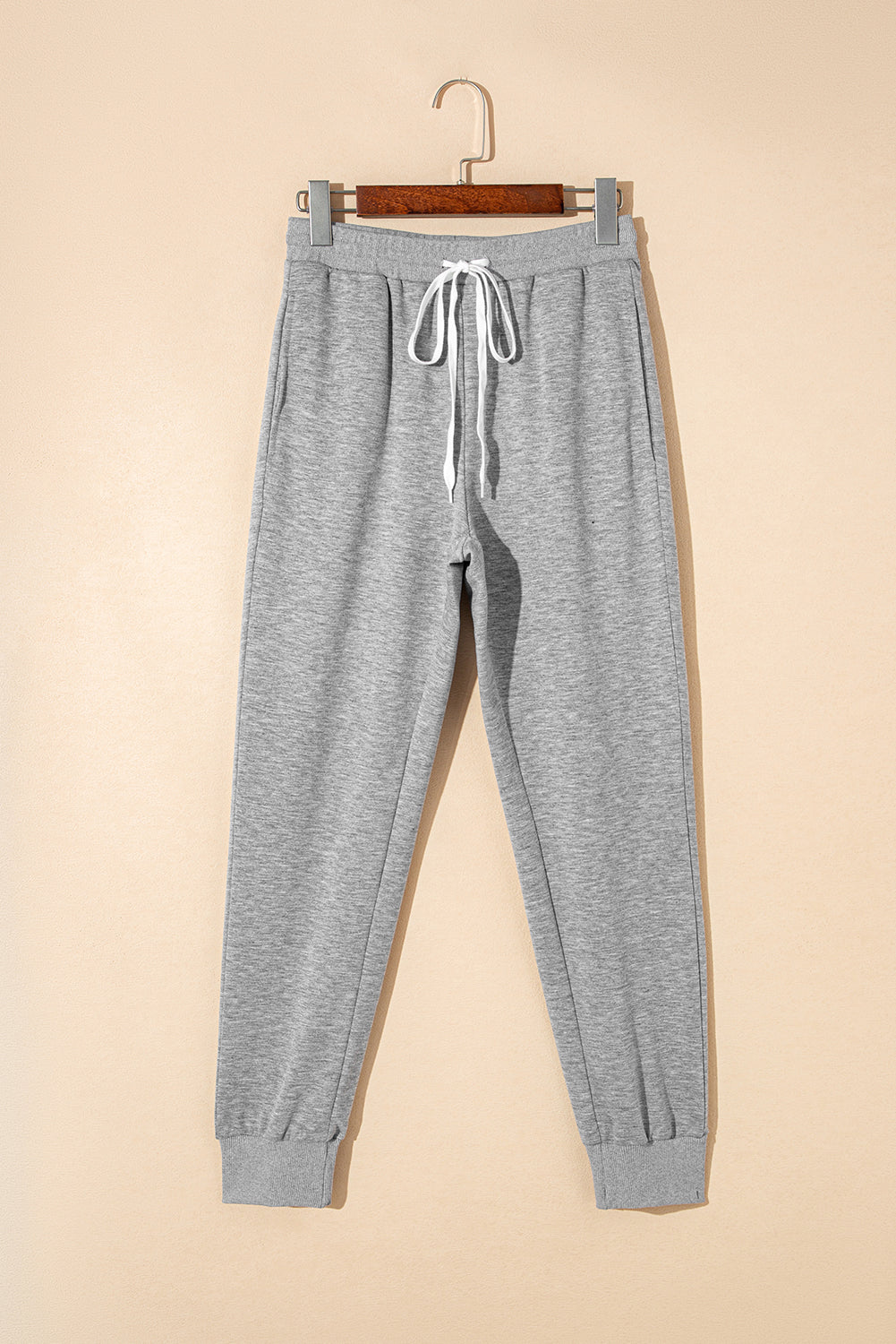 Black Drawstring Hoodie and High Waist Pants Lounge Set